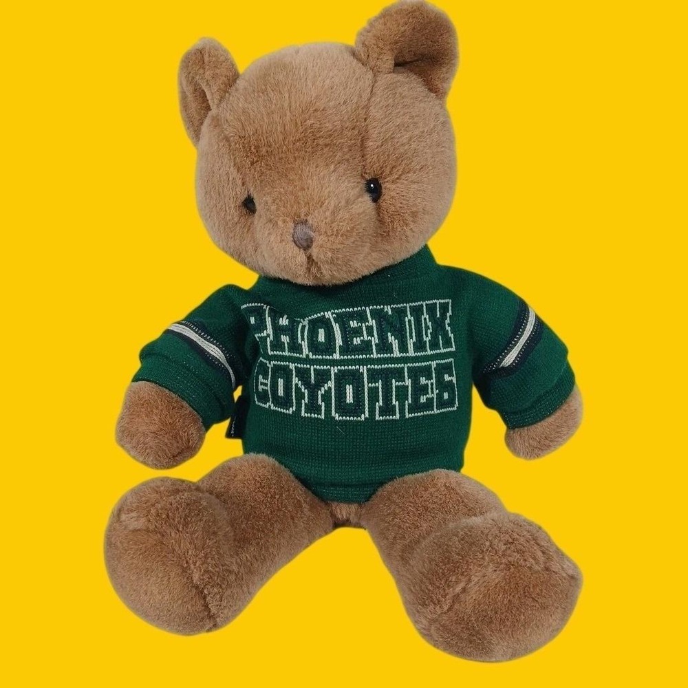 Roxbury Phoenix Coyotes Teddy Bear 16in Brown Kachina NHL Sports 1990s Vintage